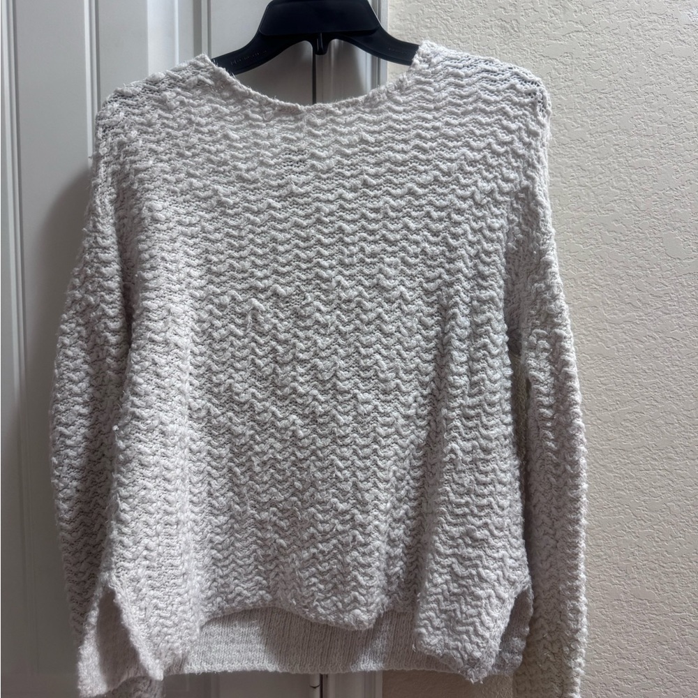 Me to We Cream Textured Women's Sweater